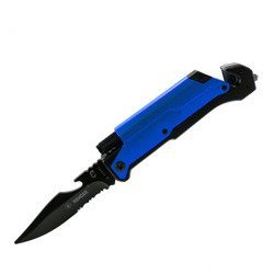 Nóż składany Kandar blue z latarką i krzesiwem